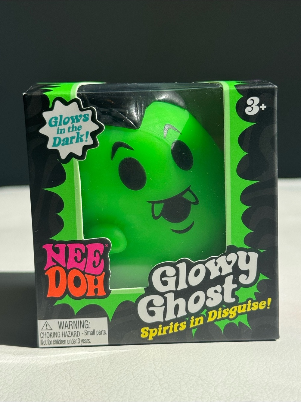 Needoh Glowy Ghost Halloween Squishy Fidget Glow in the Dark NEW SHIPS TODAY!
